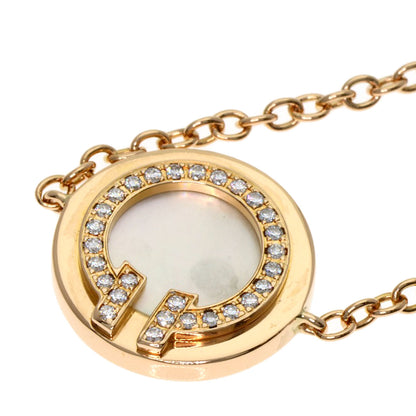 TIFFANY&Co. T TWO Circle Shell Diamond Bracelet K18 Pink Gold Ladies [Used]