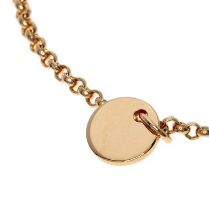 HERMES Exlibris MM 1P Diamond Necklace K18 Pink Gold Ladies [Used]