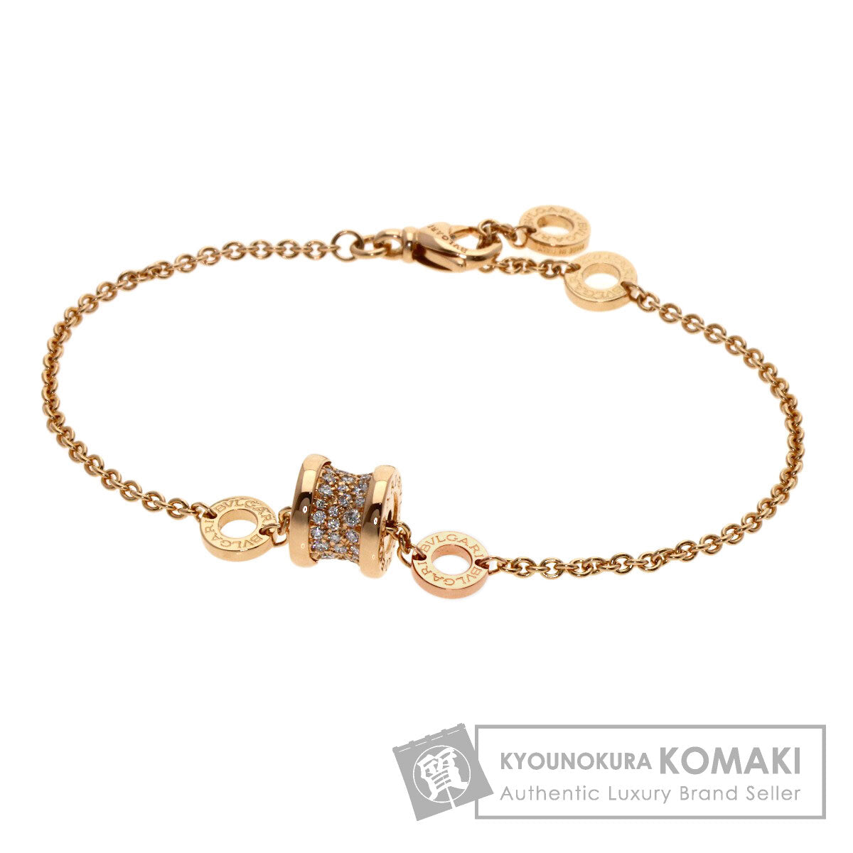 BVLGARI B.zero1 Element Diamond SM Bracelet K18 Pink Gold Ladies [Used]