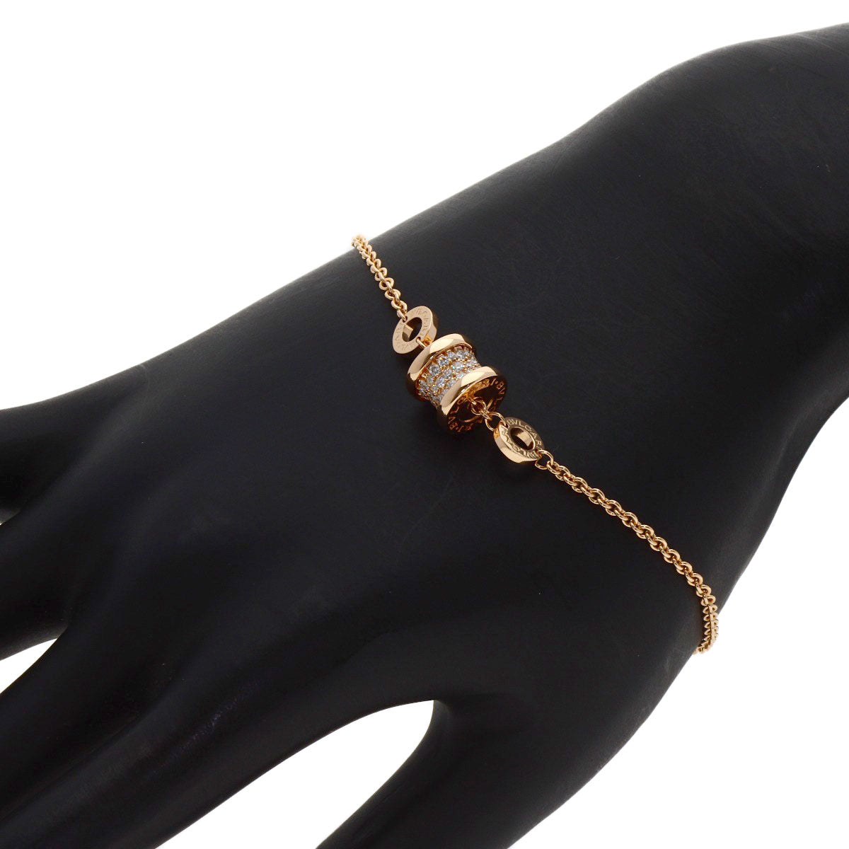 BVLGARI B.zero1 Element Diamond SM Bracelet K18 Pink Gold Ladies [Used]