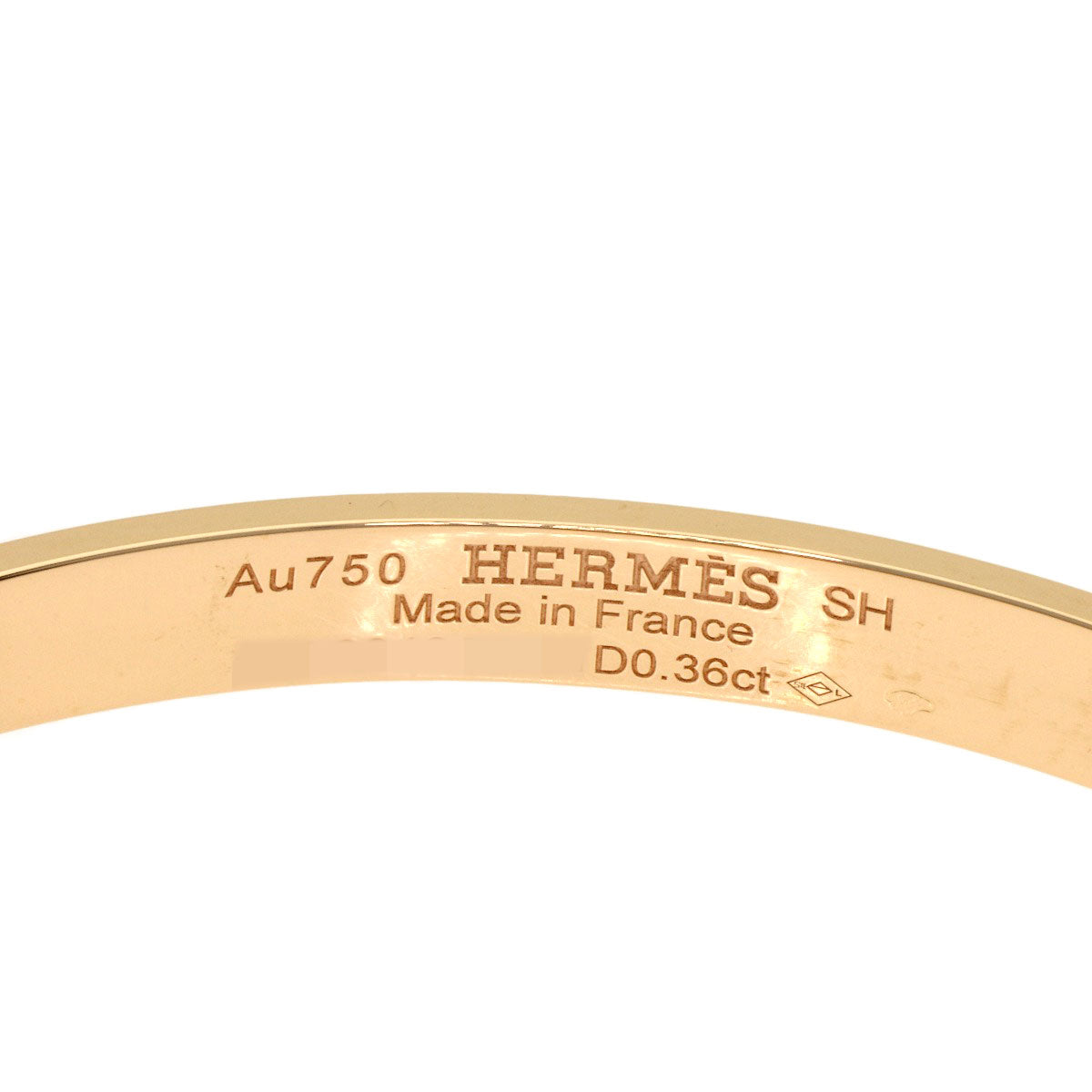 HERMES Kelly Bracelet PM Diamond H110013B 00SH Bracelet K18 Pink Gold Ladies [Used]