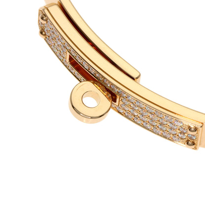 HERMES Kelly Bracelet PM Diamond H110013B 00SH Bracelet K18 Pink Gold Ladies [Used]