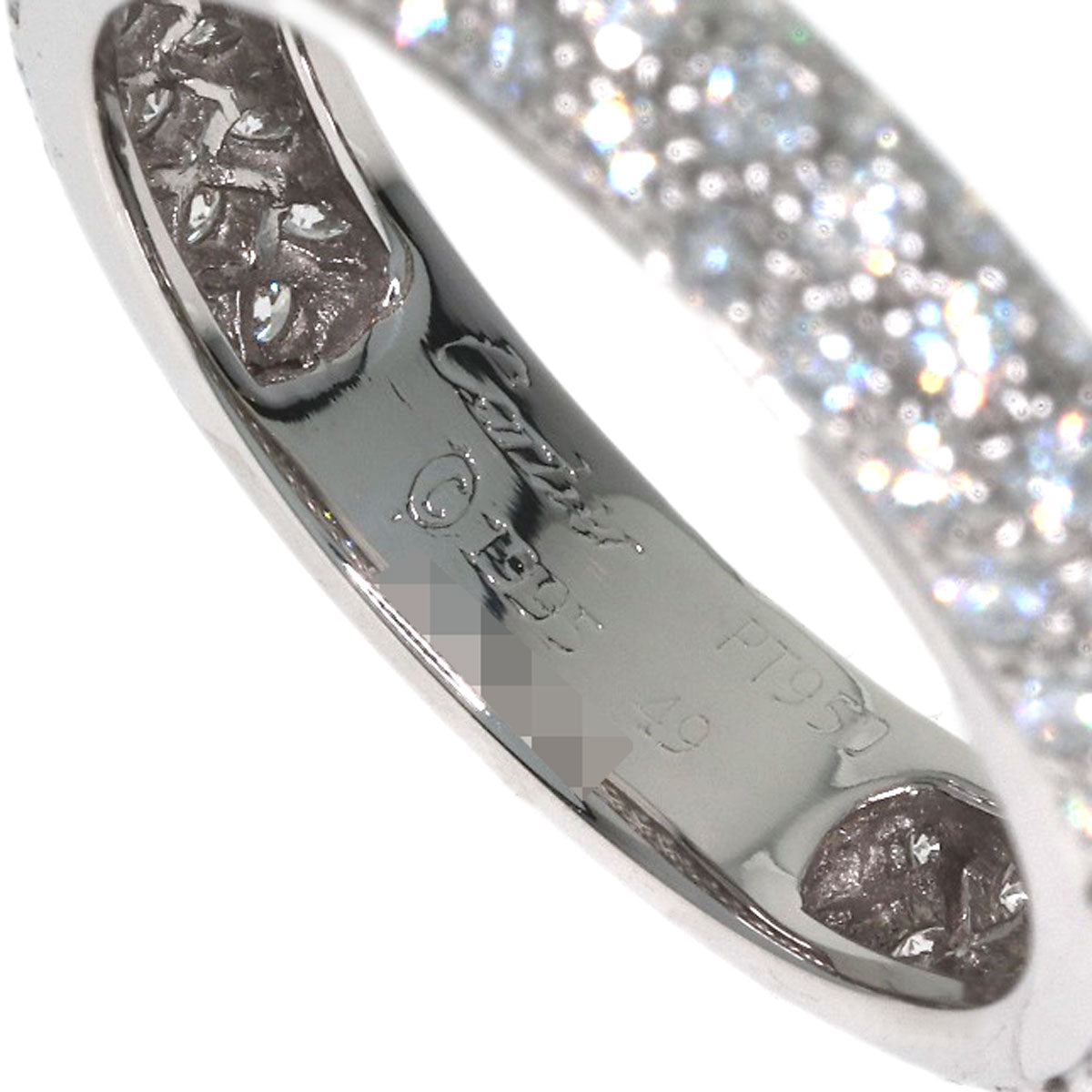 CARTIER Full eternity pavé diamond ring #49 Ring Platinum PT950 Ladies [Used]