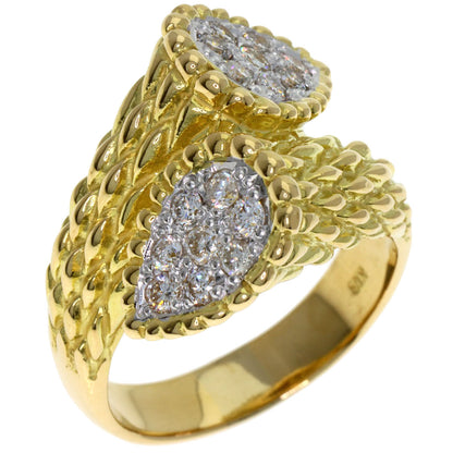 0.59ct Diamond Ring K18 Yellow Gold 13.2g　Ladies