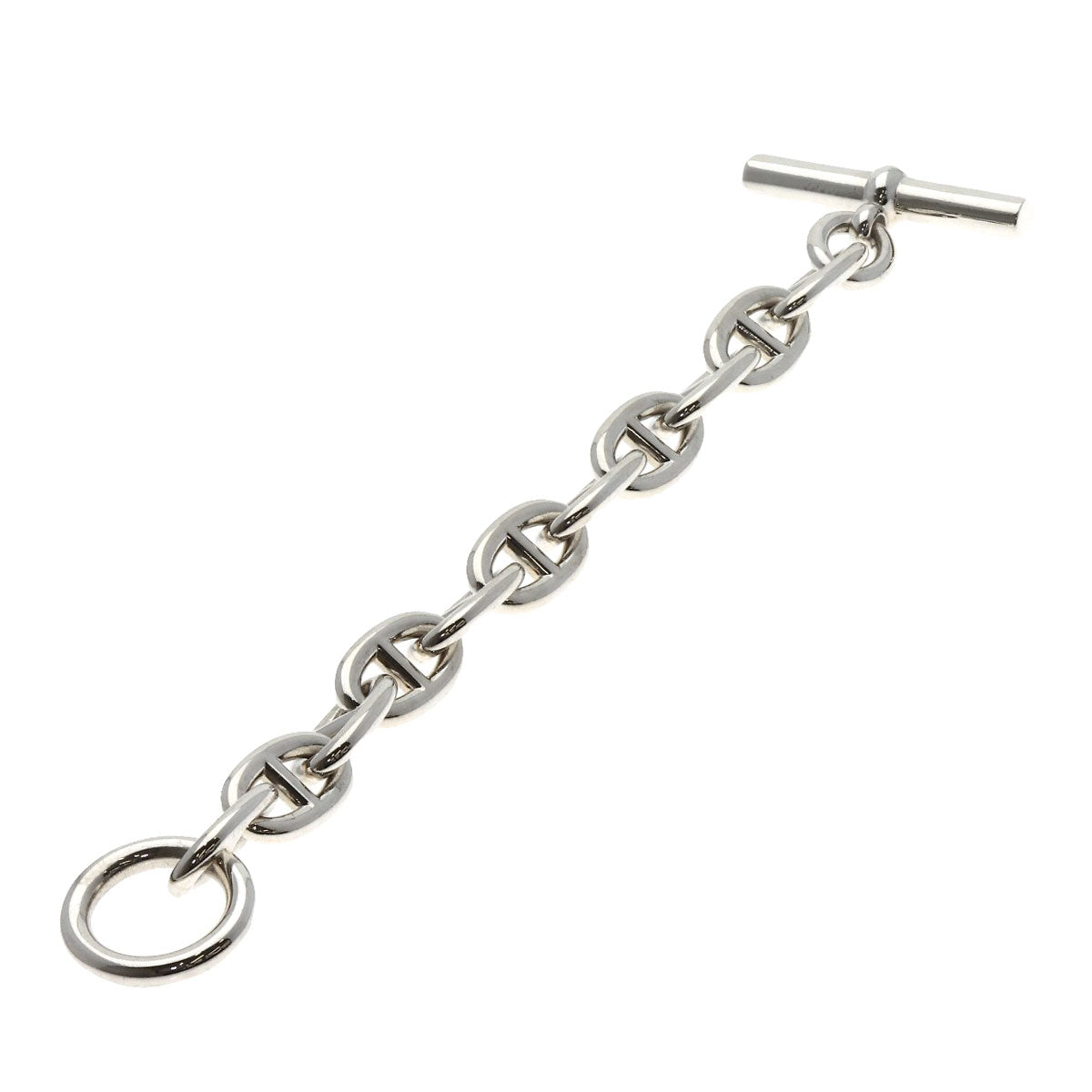 HERMES Shane Dunkle TGM 11 frames Bracelet Silver Ladies [Used]