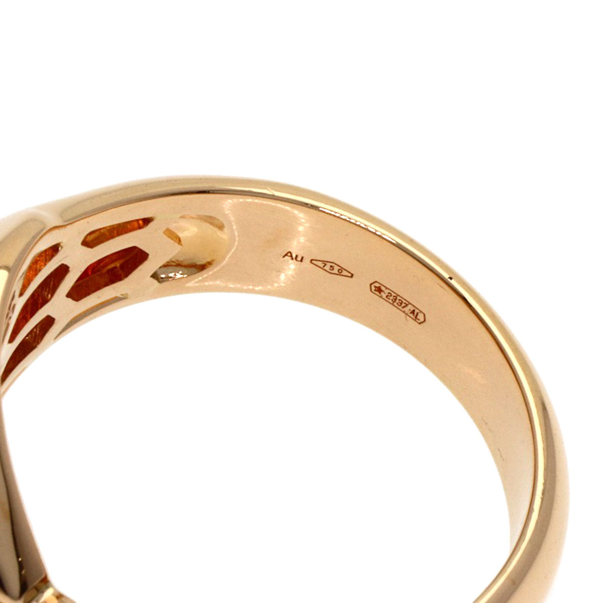 BVLGARI Serpenti Diamond Malachite Ring K18 Pink Gold Ladies [Used]