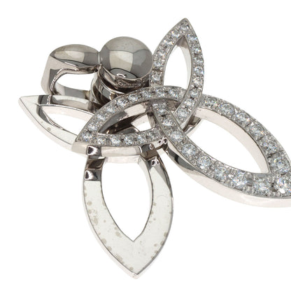 WALTHAM swing diamond Pendant top K18 White Gold Ladies [Used]