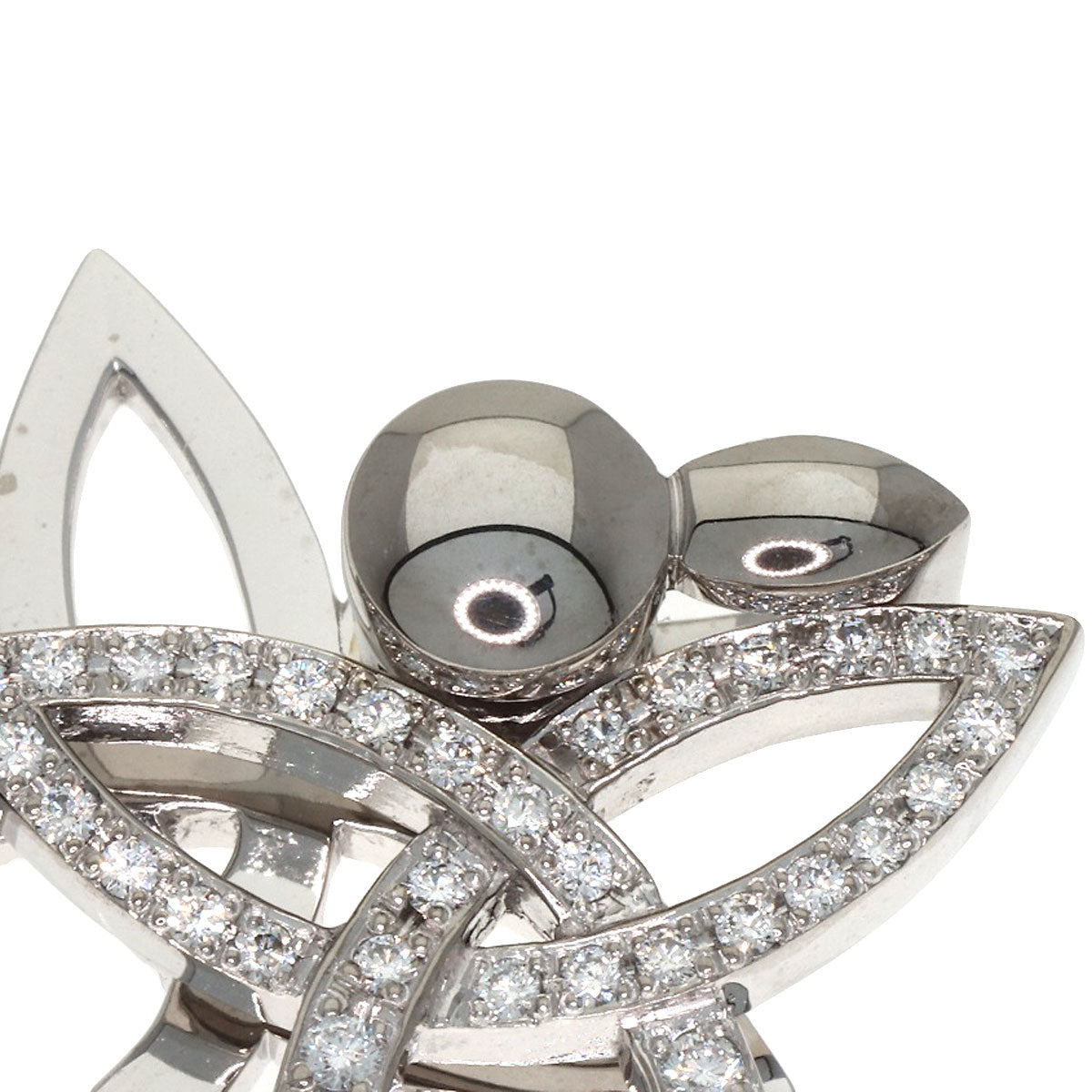 WALTHAM swing diamond Pendant top K18 White Gold Ladies [Used]