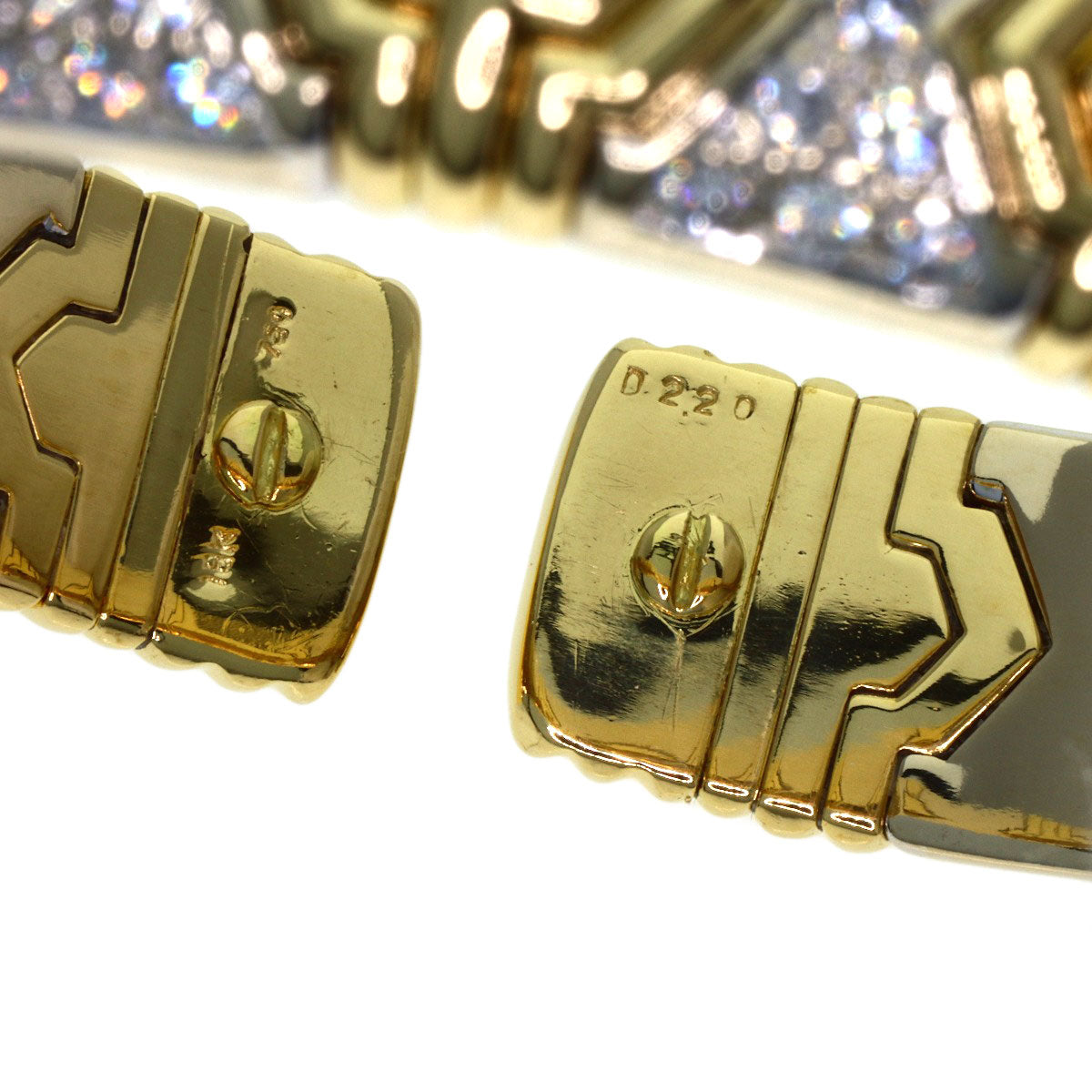 2.2ct Diamond bangle Bracelet 18K 750 54.2g　Ladies