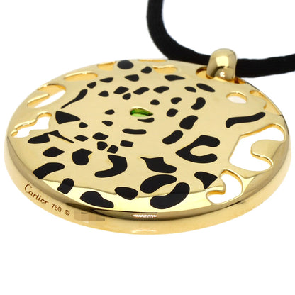 CARTIER PANTHERE Pelage Tsavorite Necklace K18 Yellow Gold Ladies [Used]