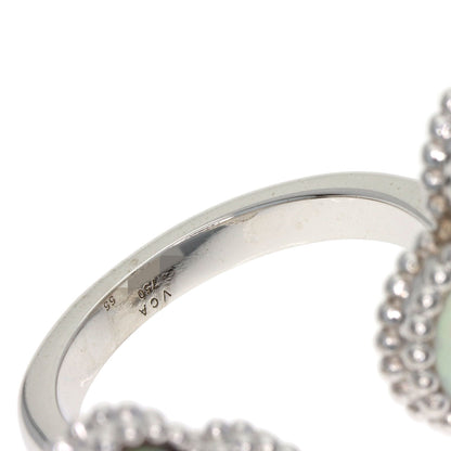 Van Cleef & Arpels Magic Alhambra Entree Les Doors Shell Ring K18 White Gold Ladies [Used]