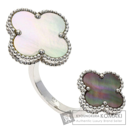 Van Cleef & Arpels Magic Alhambra Entree Les Doors Shell Ring K18 White Gold Ladies [Used]