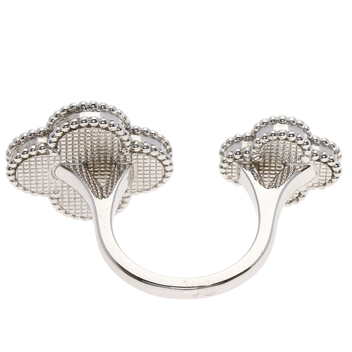 Van Cleef & Arpels Magic Alhambra Entree Les Doors Shell Ring K18 White Gold Ladies [Used]