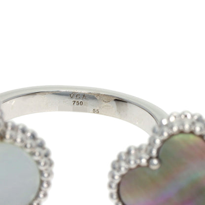 Van Cleef & Arpels Magic Alhambra Entree Les Doors Shell Ring K18 White Gold Ladies [Used]