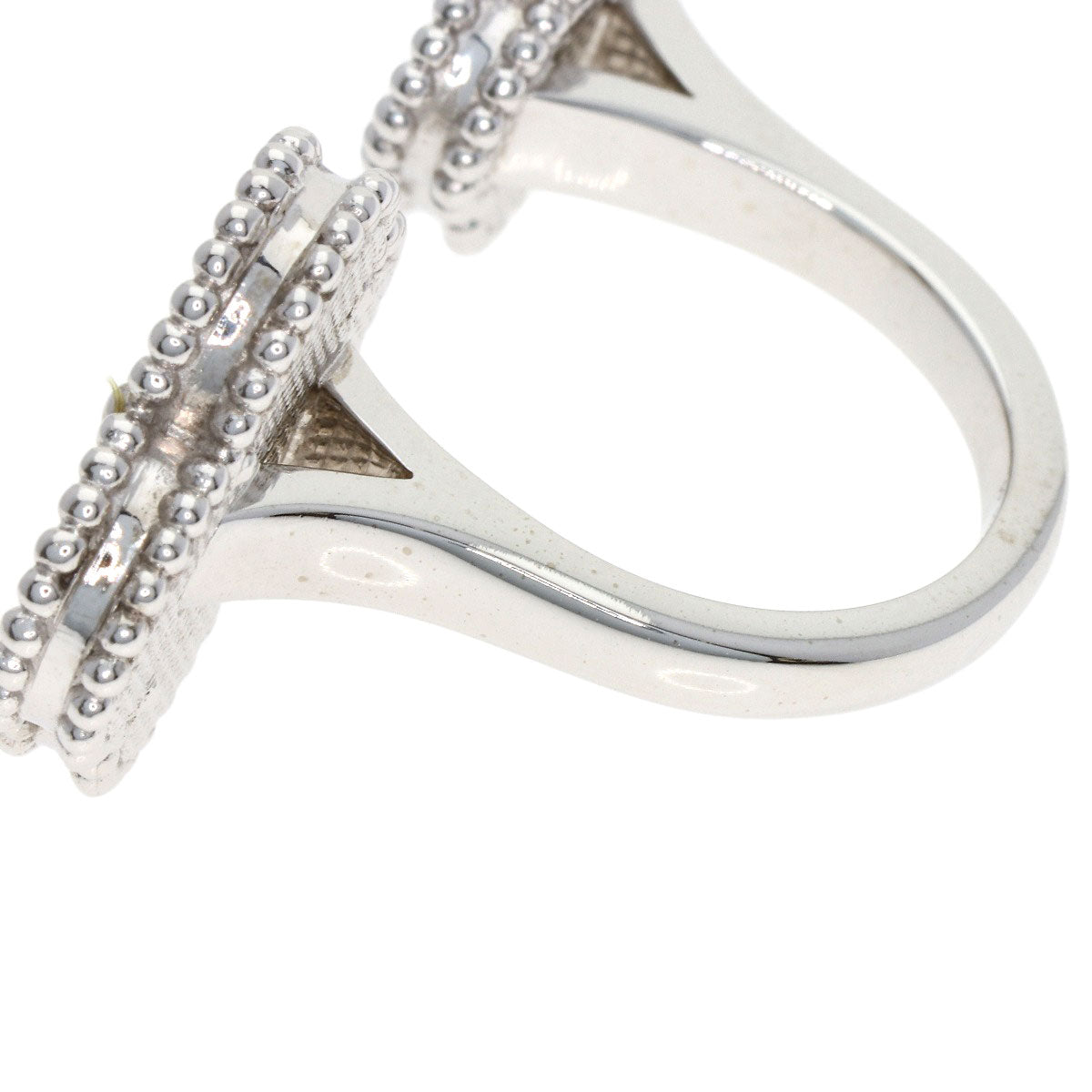 Van Cleef & Arpels Magic Alhambra Entree Les Doors Shell Ring K18 White Gold Ladies [Used]
