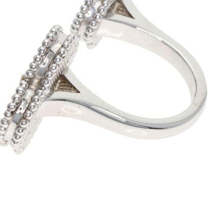 Van Cleef & Arpels Magic Alhambra Entree Les Doors Shell Ring K18 White Gold Ladies [Used]