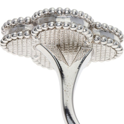 Van Cleef & Arpels Magic Alhambra Entree Les Doors Shell Ring K18 White Gold Ladies [Used]
