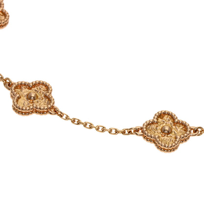 Van Cleef & Arpels Sweet Alhambra 6 motifs Bracelet K18 Pink Gold Ladies [Used]