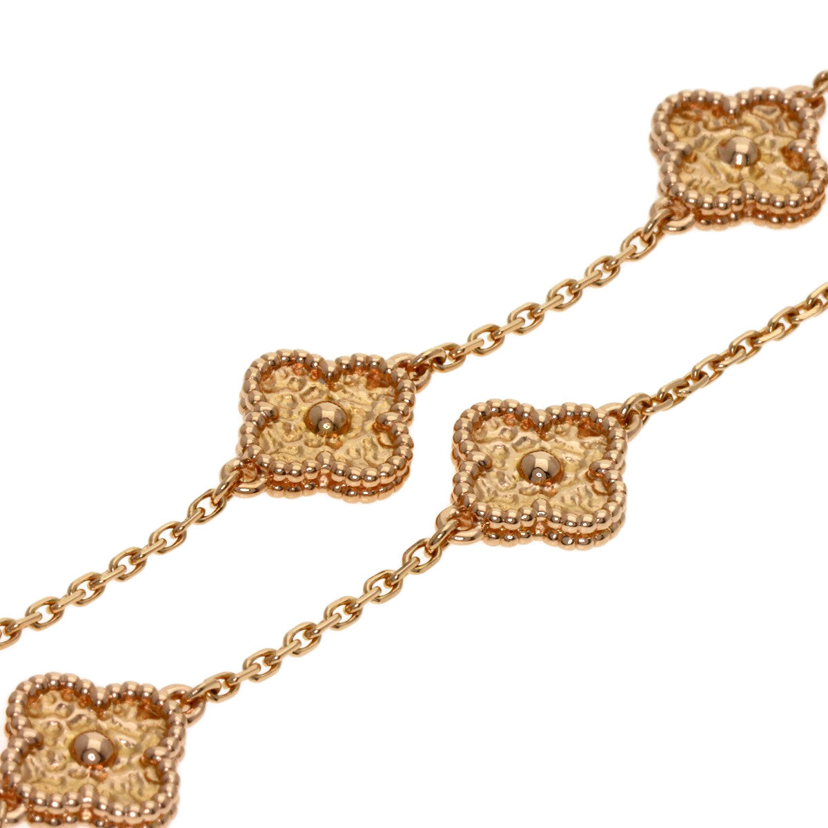 Van Cleef & Arpels Sweet Alhambra 6 motifs Bracelet K18 Pink Gold Ladies [Used]