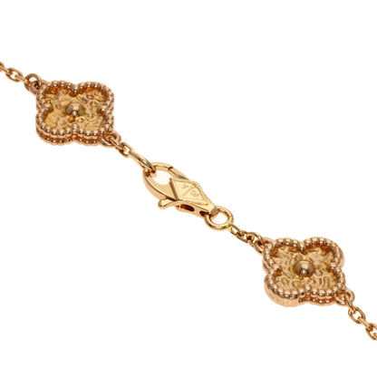 Van Cleef & Arpels Sweet Alhambra 6 motifs Bracelet K18 Pink Gold Ladies [Used]