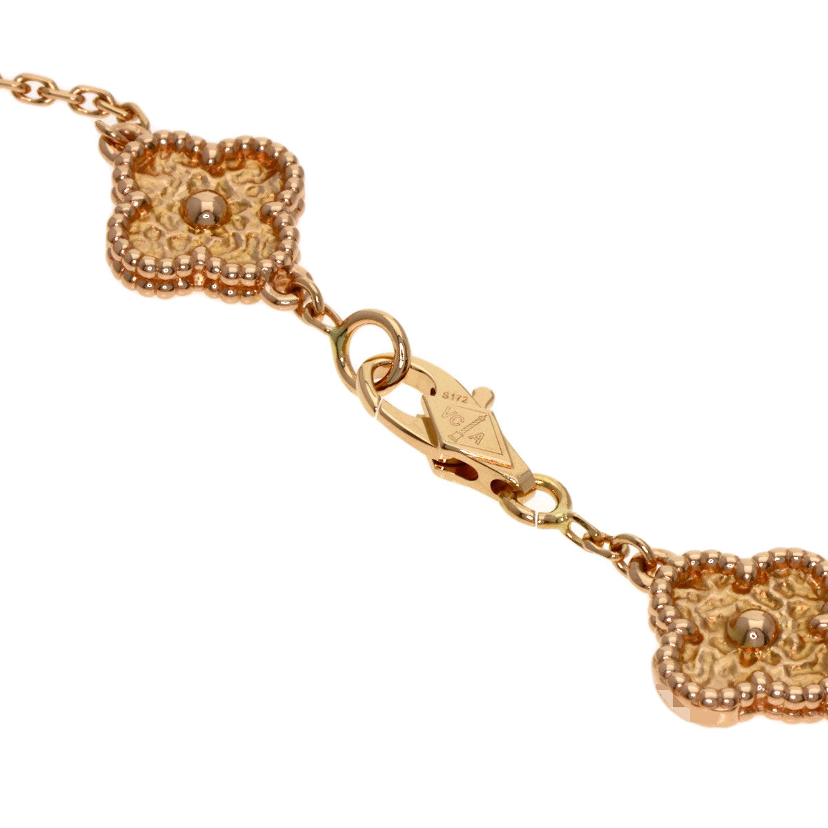 Van Cleef & Arpels Sweet Alhambra 6 motifs Bracelet K18 Pink Gold Ladies [Used]