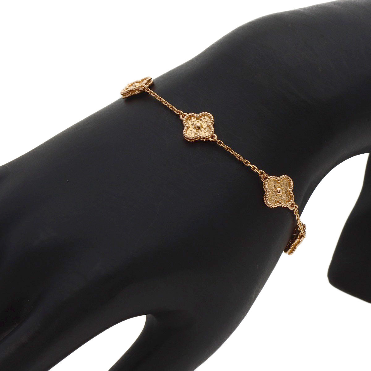 Van Cleef & Arpels Sweet Alhambra 6 motifs Bracelet K18 Pink Gold Ladies [Used]