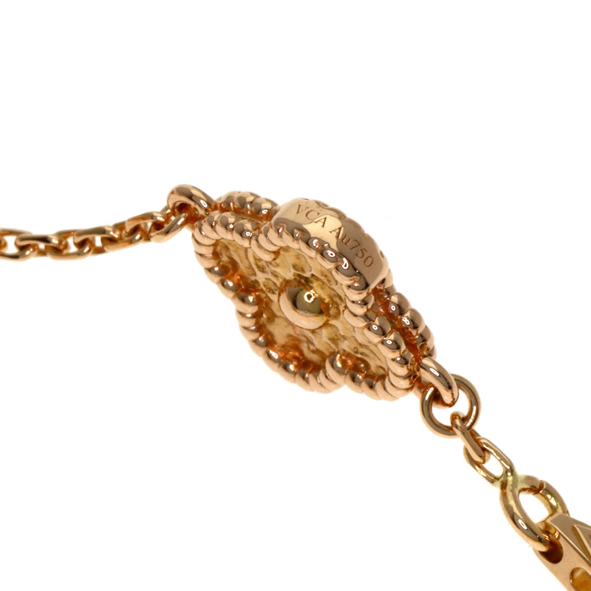 Van Cleef & Arpels Sweet Alhambra 6 motifs Bracelet K18 Pink Gold Ladies [Used]