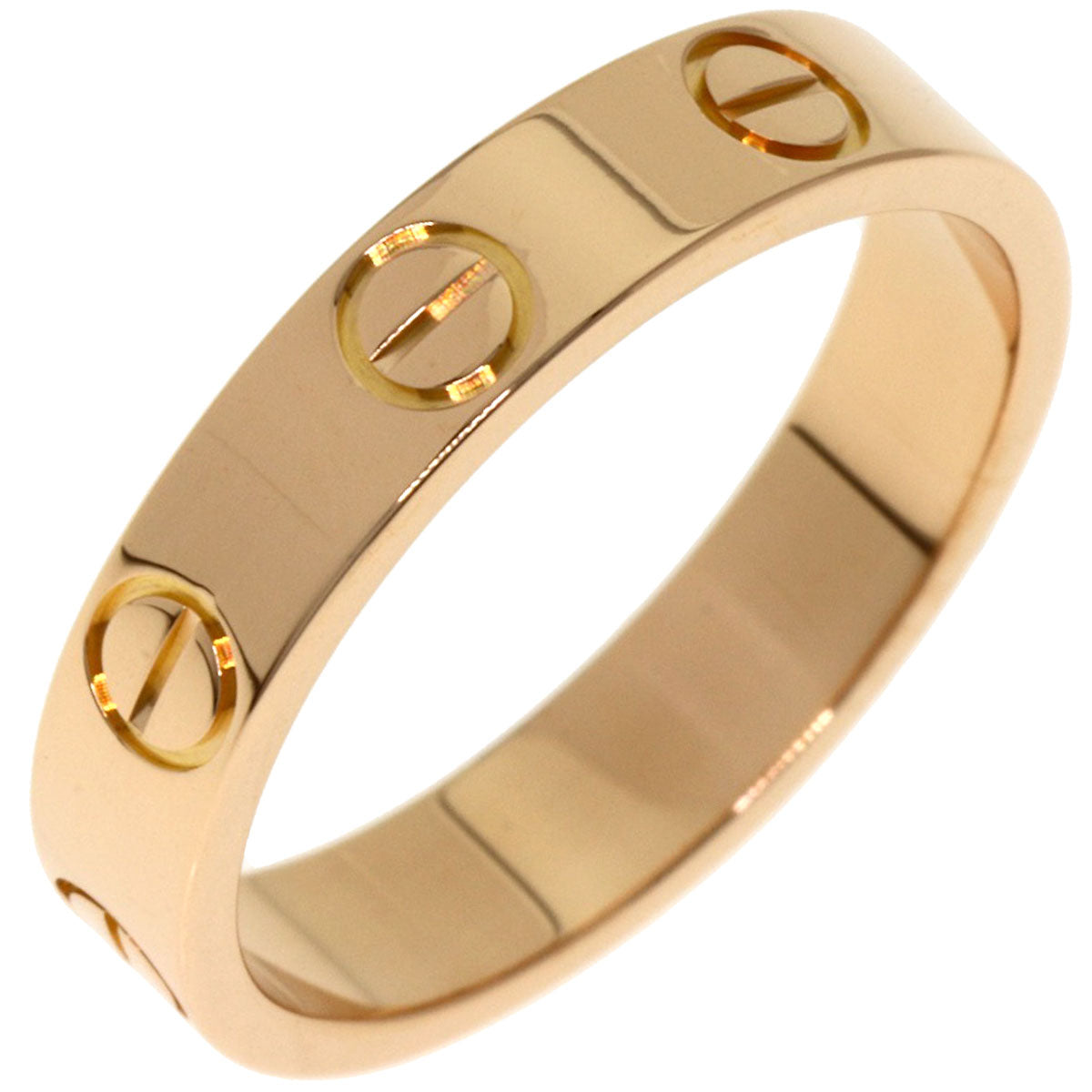 CARTIER Mini love ring # 48 Ring K18 Pink Gold Ladies [Used]