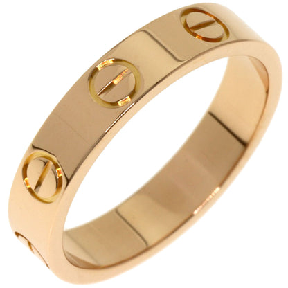 CARTIER Mini love ring # 48 Ring K18 Pink Gold Ladies [Used]