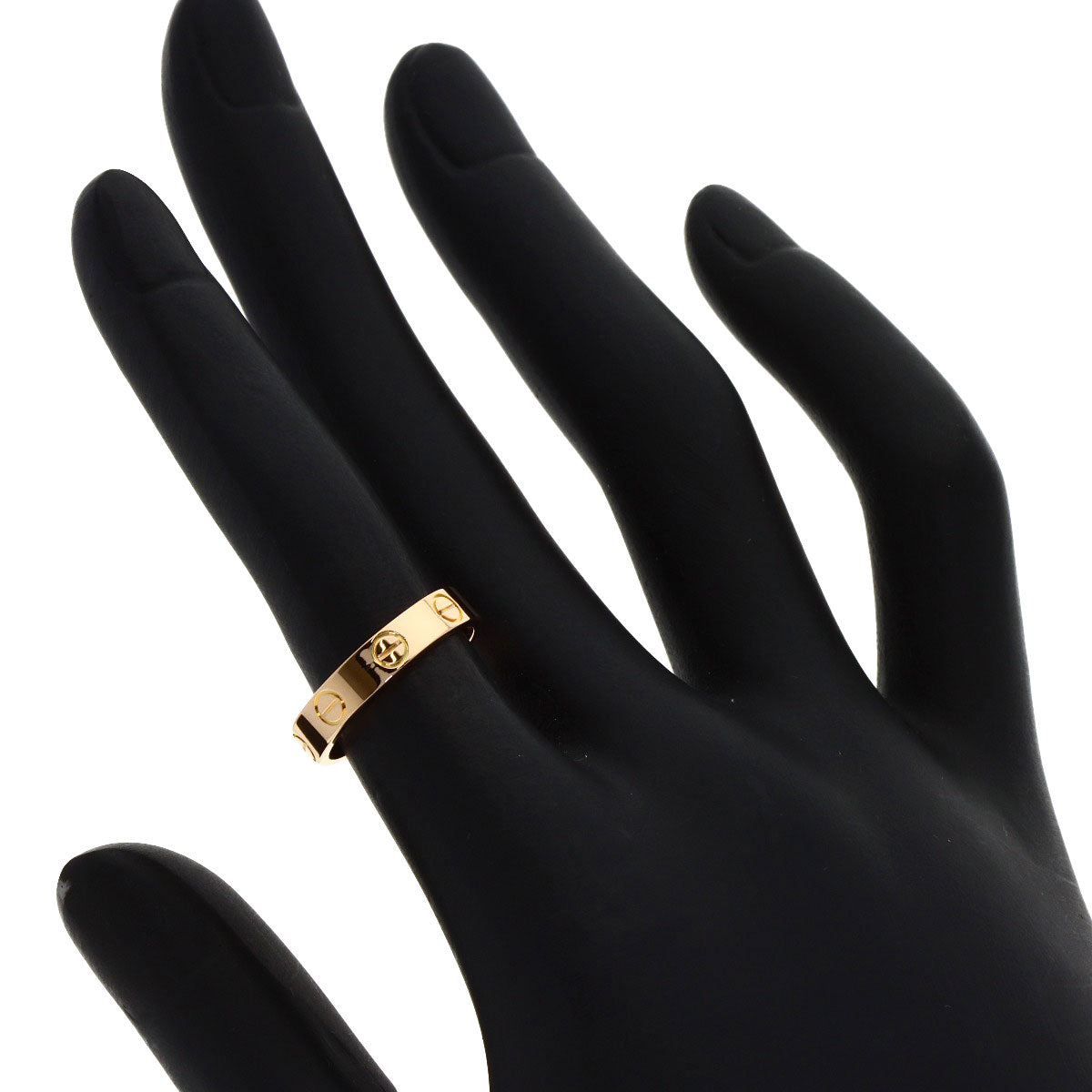CARTIER Mini love ring # 48 Ring K18 Pink Gold Ladies [Used]