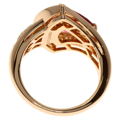 BVLGARI Diva Dream Pink Tourmaline Diamond Ring K18 Pink Gold Ladies [Used]