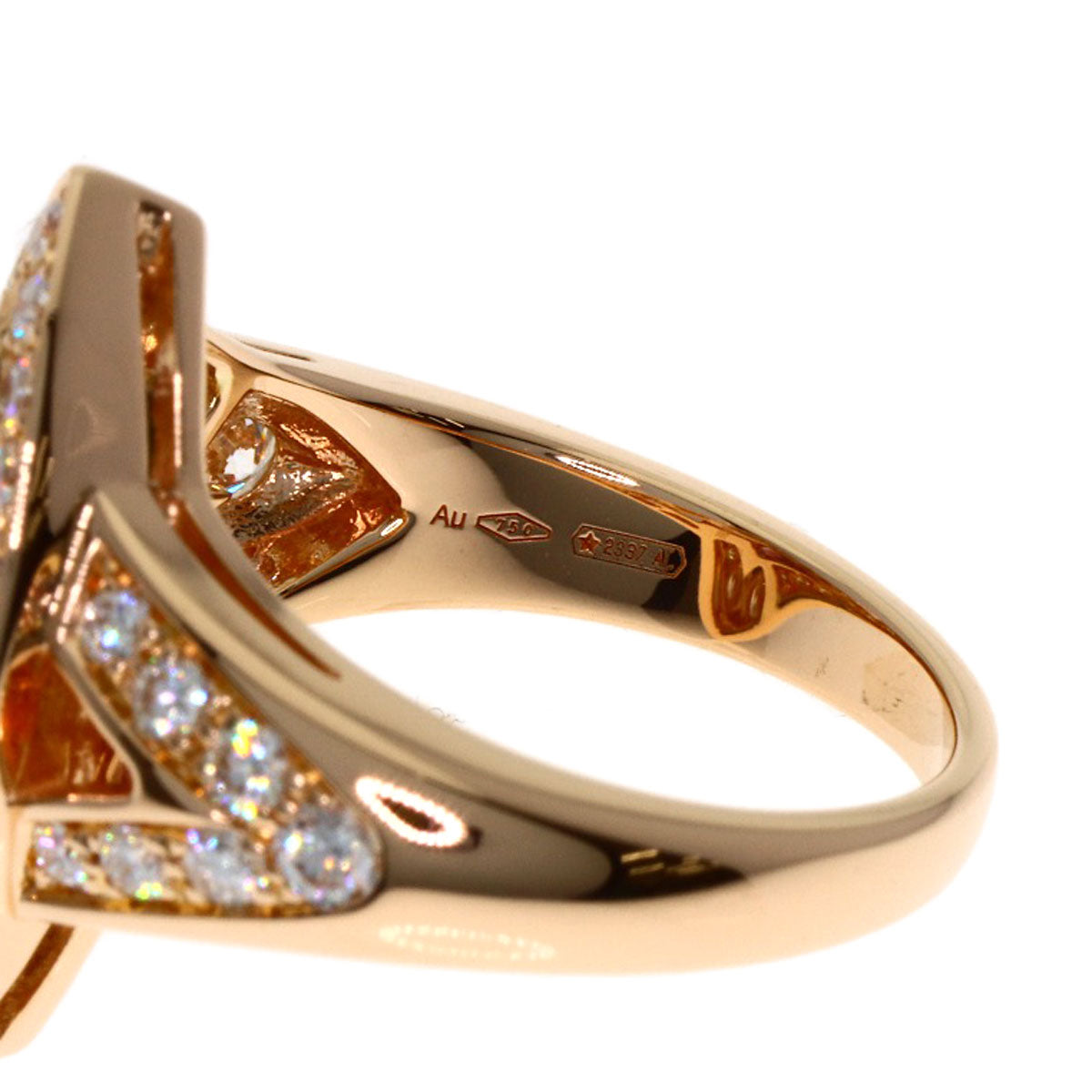 BVLGARI Diva Dream Pink Tourmaline Diamond Ring K18 Pink Gold Ladies [Used]