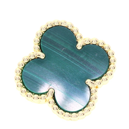 Van Cleef & Arpels Vintage Alhambra Malachite Earring K18 Yellow Gold Ladies [Used]