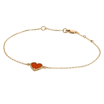 Van Cleef & Arpels Sweetheart Carnelian Bracelet K18 Pink Gold Ladies [Used]