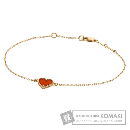 Van Cleef & Arpels Sweetheart Carnelian Bracelet K18 Pink Gold Ladies [Used]