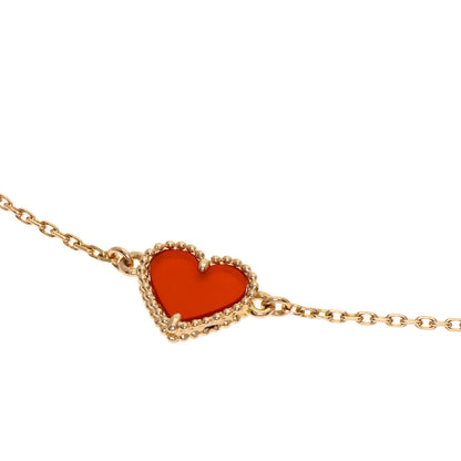 Van Cleef & Arpels Sweetheart Carnelian Bracelet K18 Pink Gold Ladies [Used]
