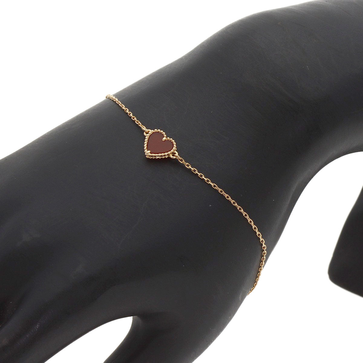 Van Cleef & Arpels Sweetheart Carnelian Bracelet K18 Pink Gold Ladies [Used]