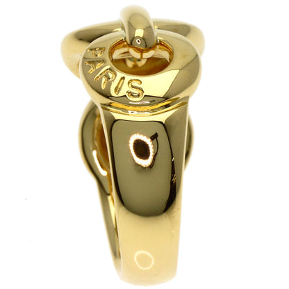 CELINE Circle logo Ring K18 Yellow Gold Ladies [Used]