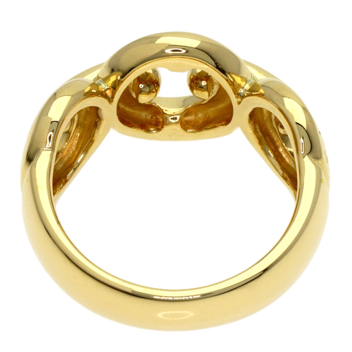 CELINE Circle logo Ring K18 Yellow Gold Ladies [Used]