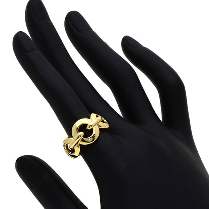 CELINE Circle logo Ring K18 Yellow Gold Ladies [Used]