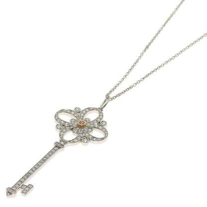 TIFFANY&Co. Victoria Key Pink Diamond Diamond Necklace Platinum PT950 18K Pink GoldLadies [Used]