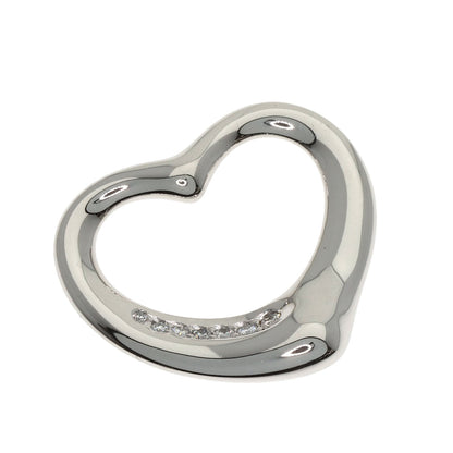 TIFFANY&Co. Open Heart Diamond Pendant top Platinum PT950 Ladies [Used]