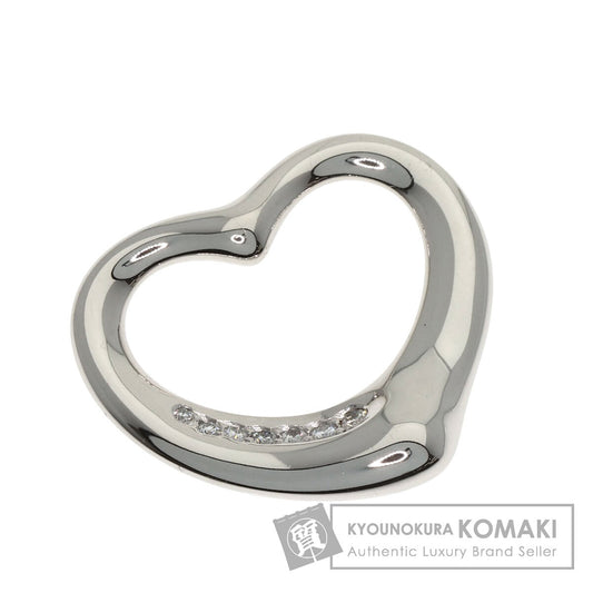 TIFFANY&Co. Open Heart Diamond Pendant top Platinum PT950 Ladies [Used]