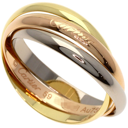 CARTIER Trinity SM #59 current model Ring K18 Yellow Gold 18K Pink GoldLadies [Used]