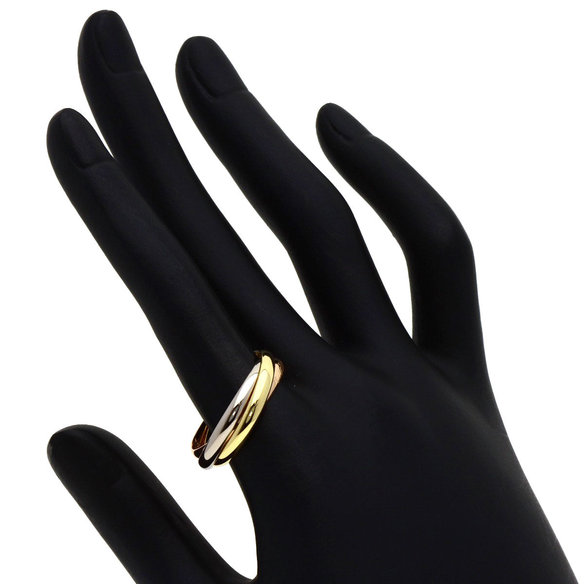 CARTIER Trinity SM #59 current model Ring K18 Yellow Gold 18K Pink GoldLadies [Used]