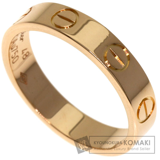 CARTIER mini love ring #48 Ring K18 Pink Gold Ladies [Used]