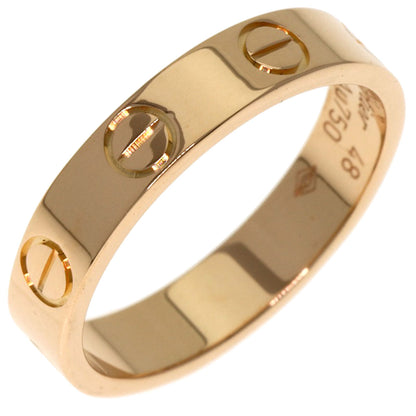 CARTIER mini love ring #48 Ring K18 Pink Gold Ladies [Used]