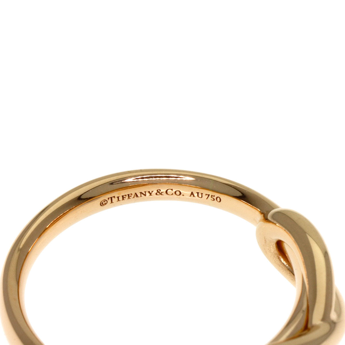 TIFFANY&Co. Infinity Ring K18 Pink Gold Ladies [Used]