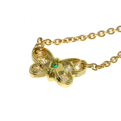 Van Cleef & Arpels Papillon Emerald Diamond Necklace K18 Yellow Gold Ladies [Used]
