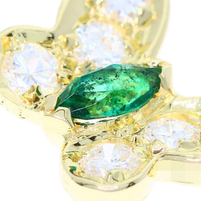 Van Cleef & Arpels Papillon Emerald Diamond Necklace K18 Yellow Gold Ladies [Used]